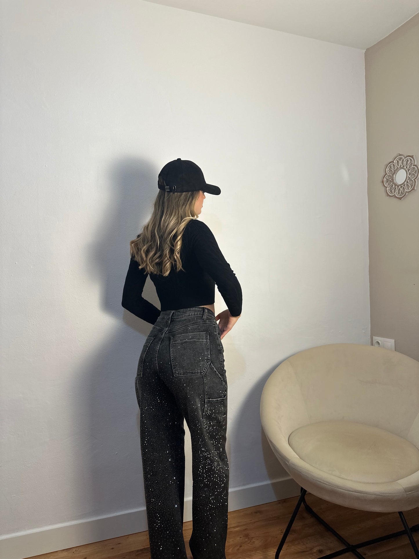 JEANS BALLON BRILL BLACK