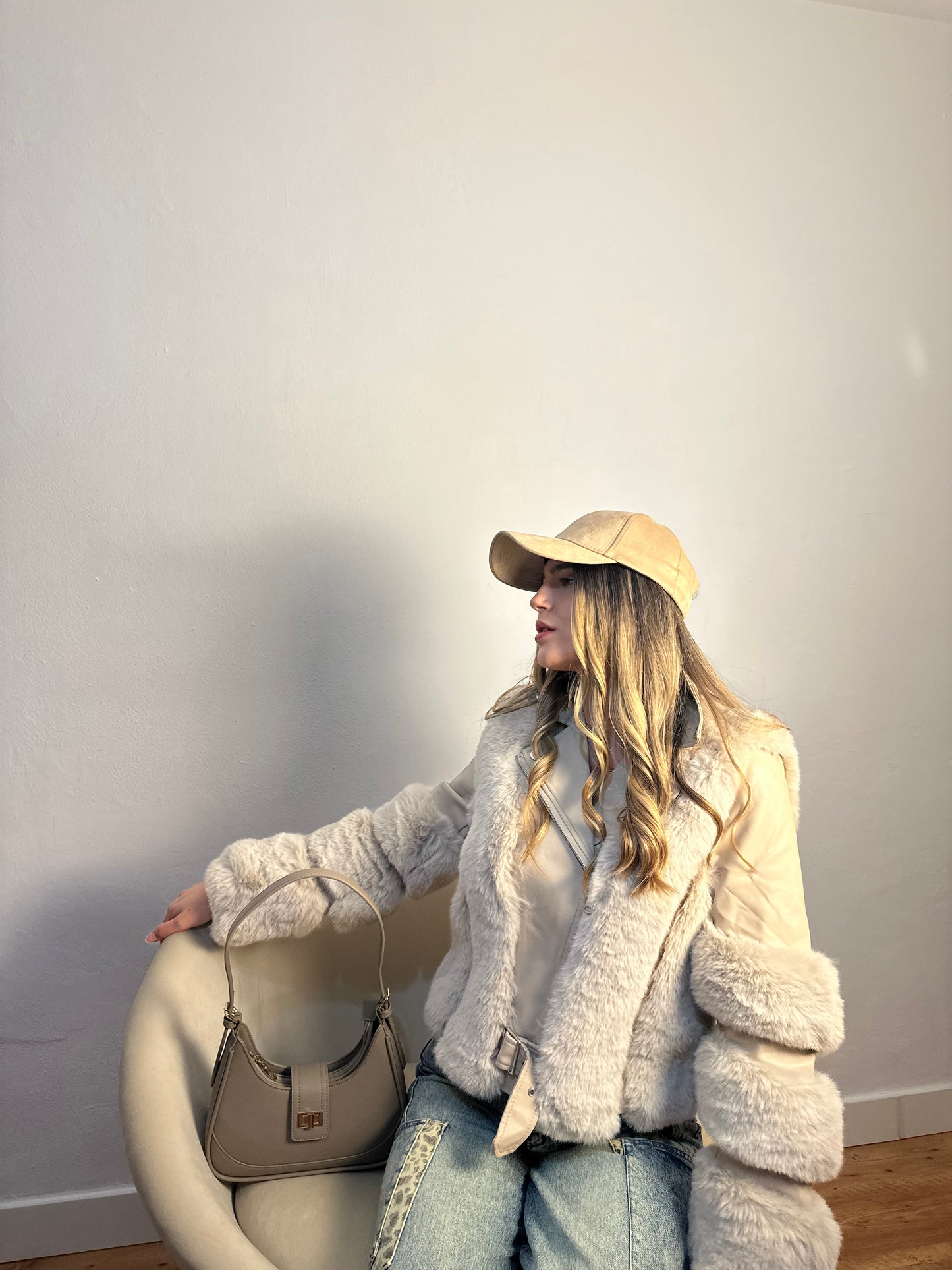 CHAQUETA POLIPIEL BEIGE HAIR