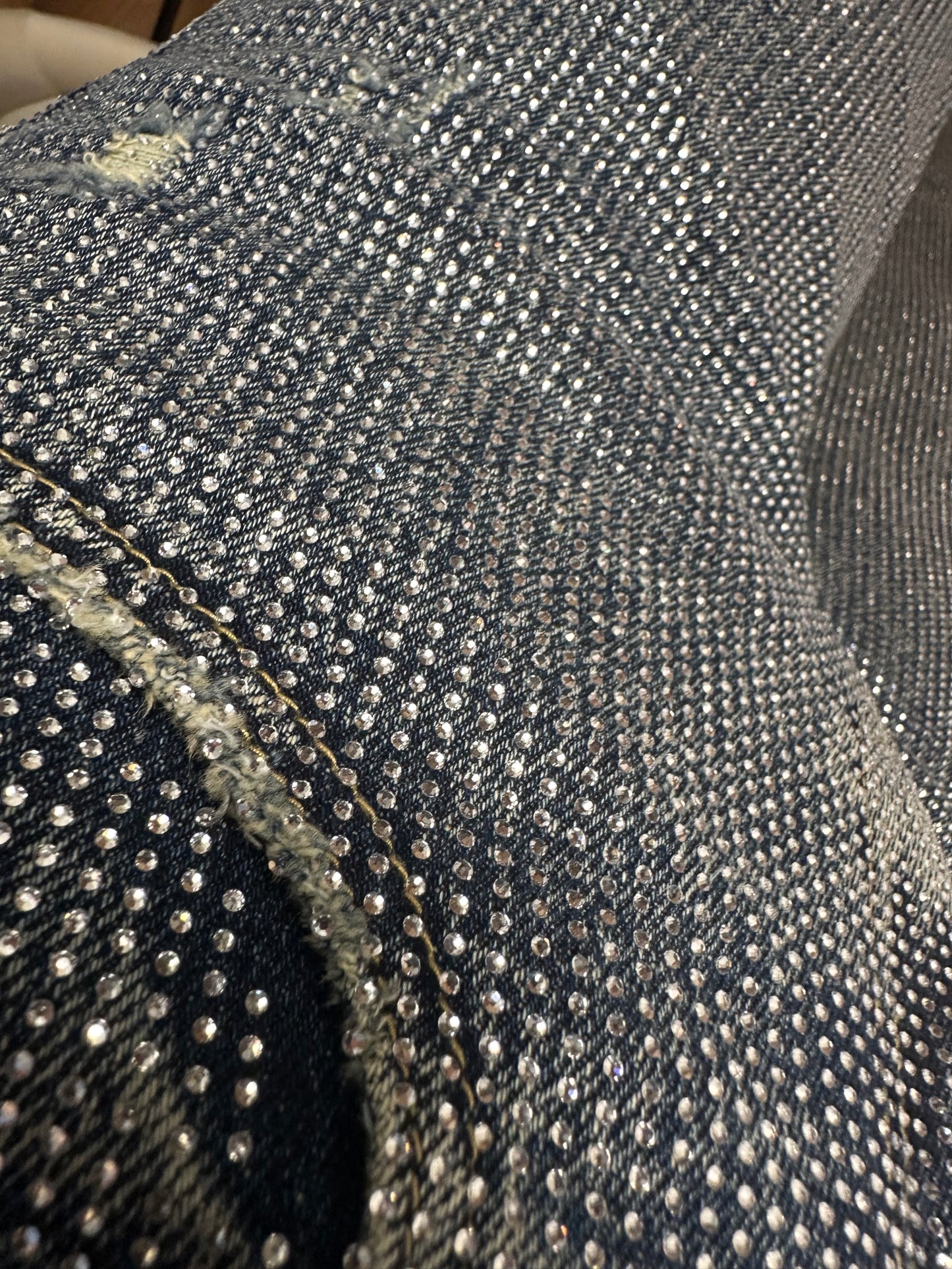 JEANS GLITTER DARK BLUE