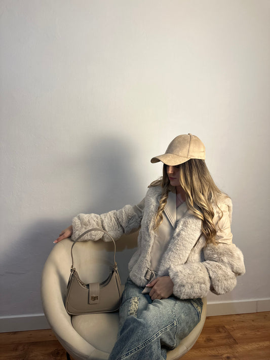 CHAQUETA POLIPIEL BEIGE HAIR
