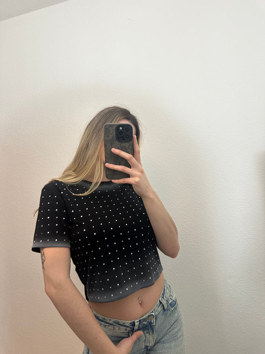 CAMISETA CROP BRILLOS