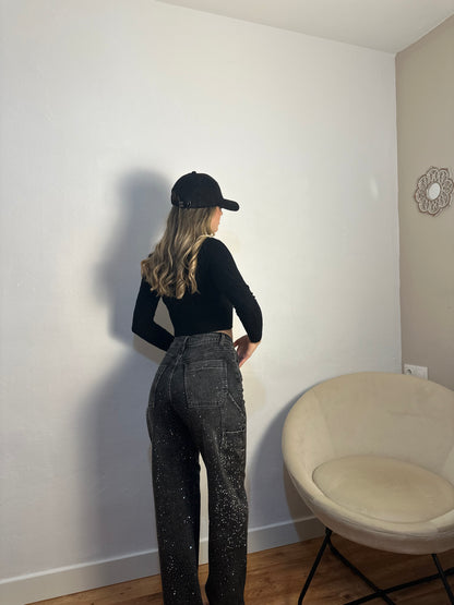 JEANS BALLON BRILL BLACK