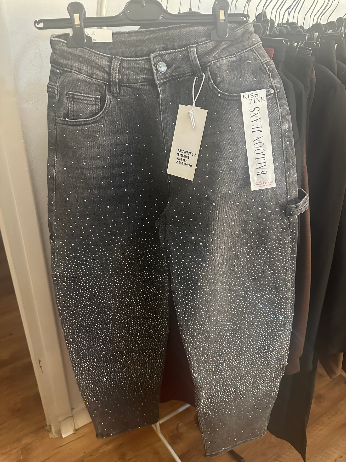 JEANS BALLON BRILLO GREY