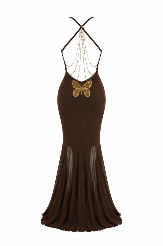 VESTIDO MARIPOSA LARGO