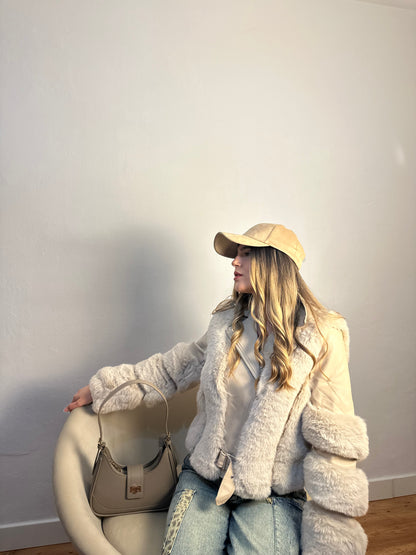 CHAQUETA POLIPIEL BEIGE HAIR