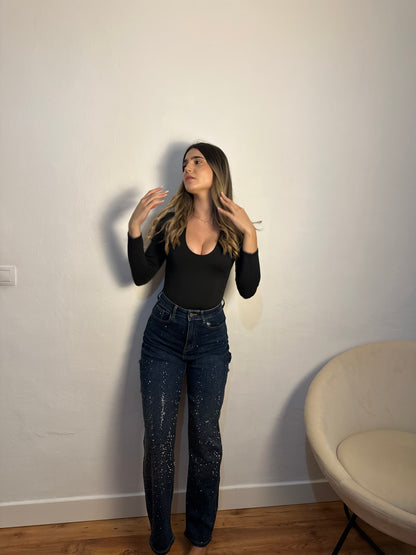 JEANS BALLON BRILLO BLUE