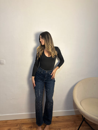 JEANS BALLON BRILLO BLUE