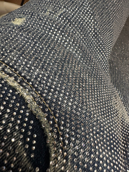 JEANS GLITTER DARK BLUE