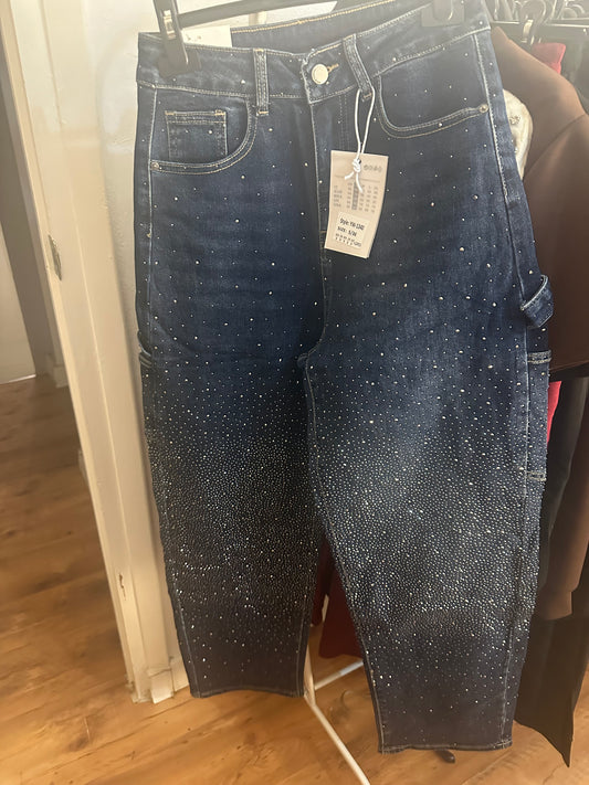 JEANS BALLON BRILLO BLUE