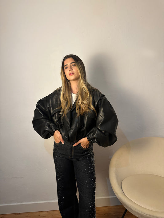 CHAQUETA POLIPIEL BLACK