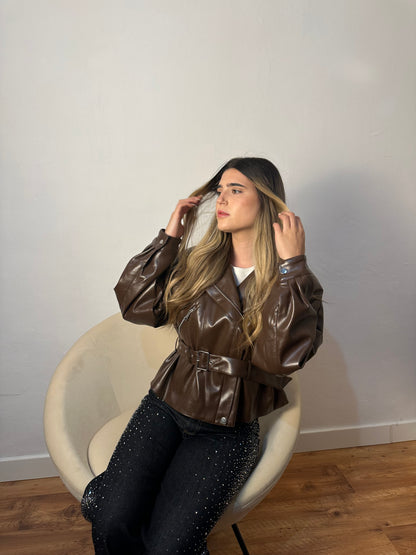 CHAQUETA POLIPIEL CINTU